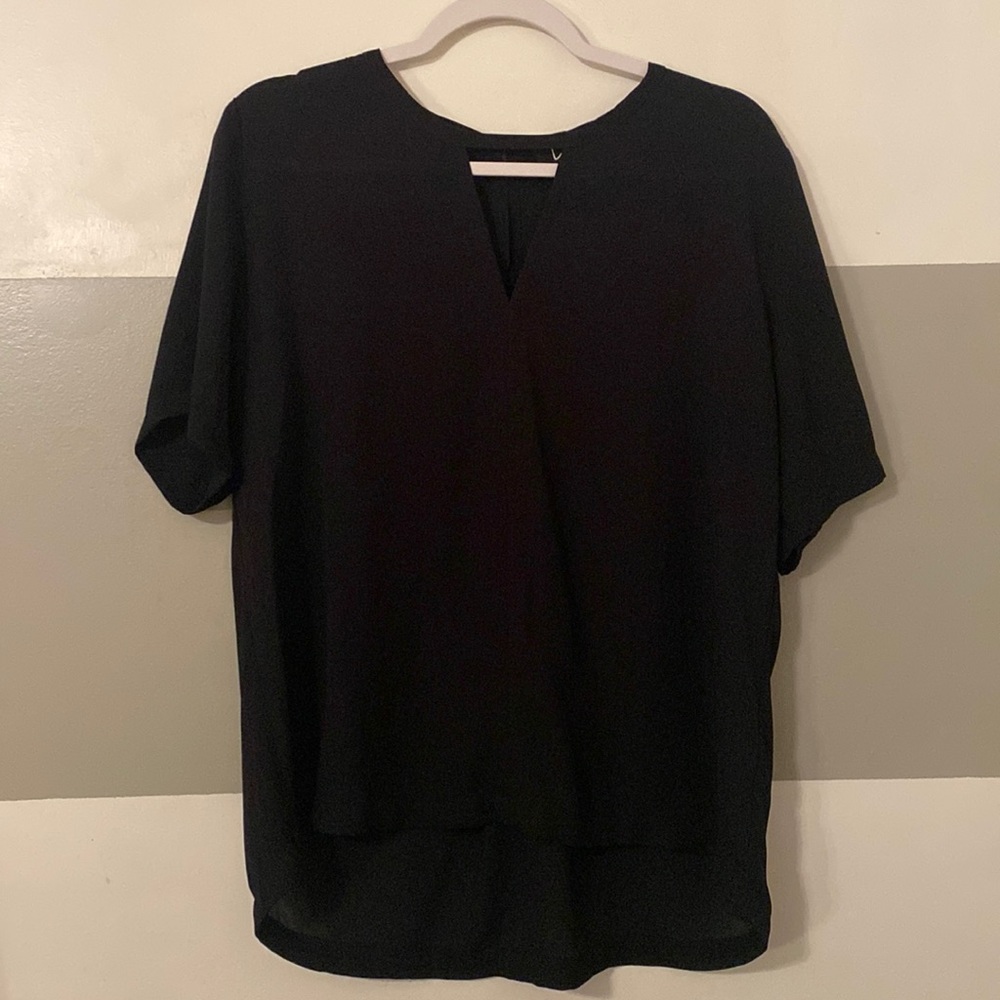 Sheer & Sleek Black Blouse (L)